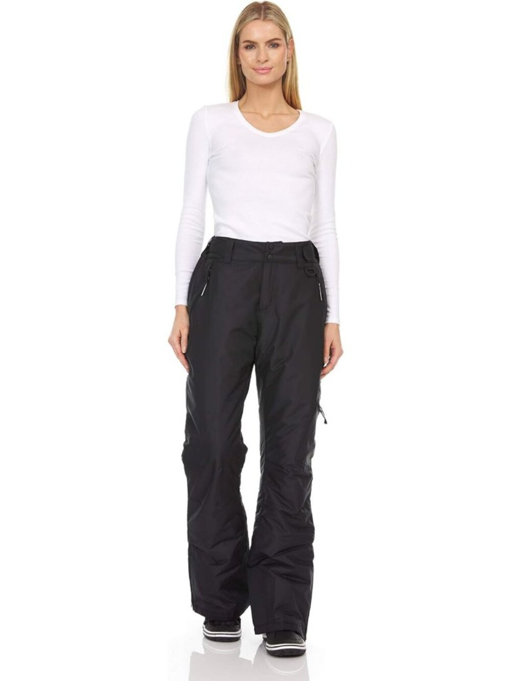 Water-Resistant Women's Insulated Snow Ski Pants, Flare Style for Winter Hiking